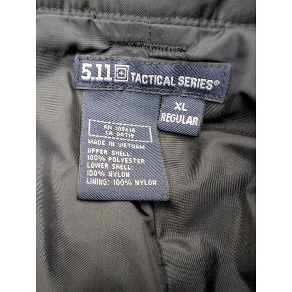 5.11 Tactical Series Pants Mens XL Regular Black Cargo Nylon Patrol Rain Pants - Picture 3 of 11
